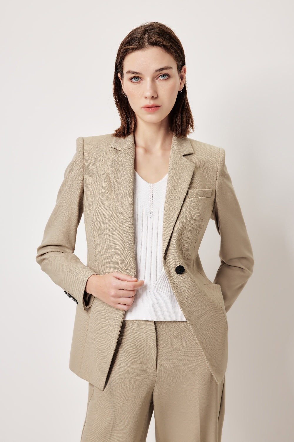 MARYLING Refined Wool Tailored Trousers