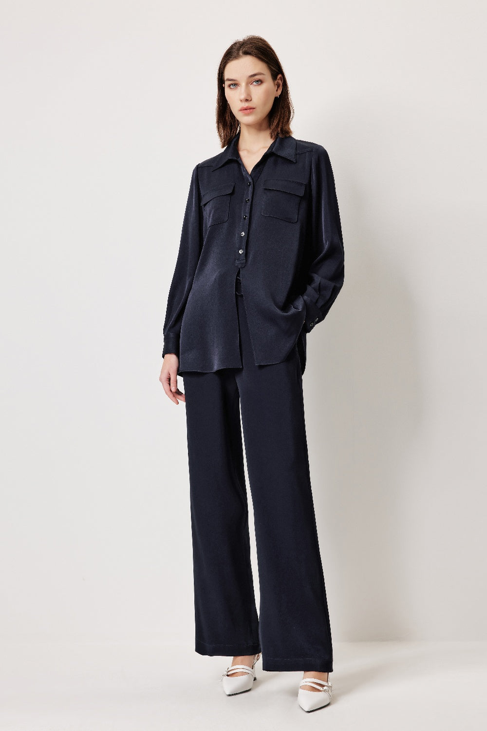 MARYLING Timeless Structured Longline Blouses