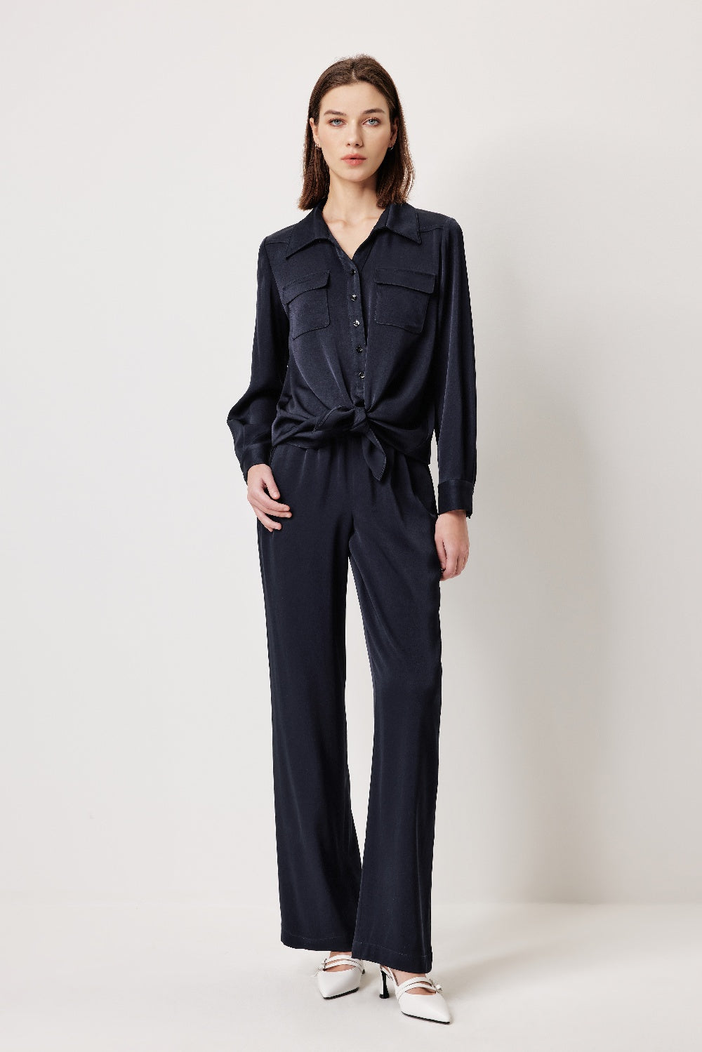 MARYLING Timeless Structured Longline Blouses