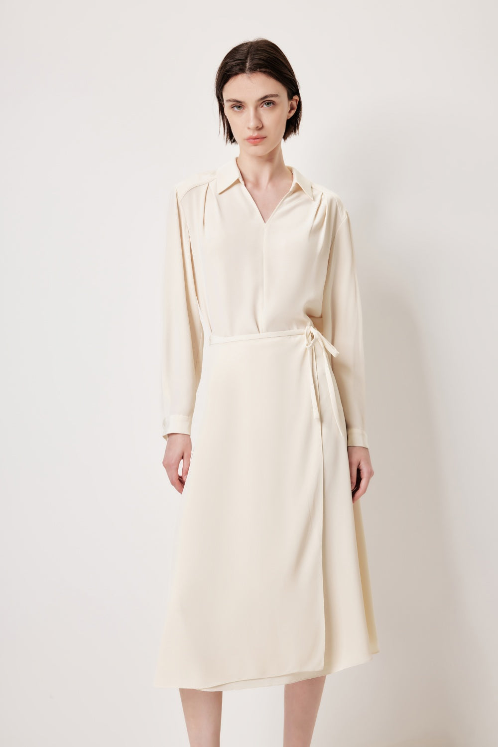 MARYLING Cream Beige Elegant Silhouette Blouses