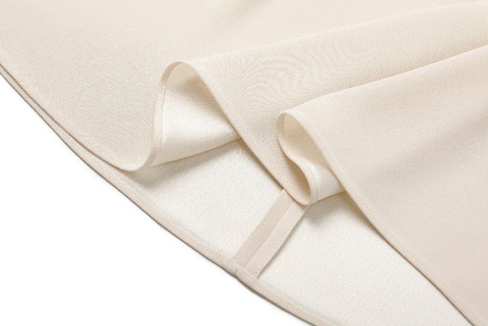 MARYLING Cream Beige Elegant Silhouette Blouses