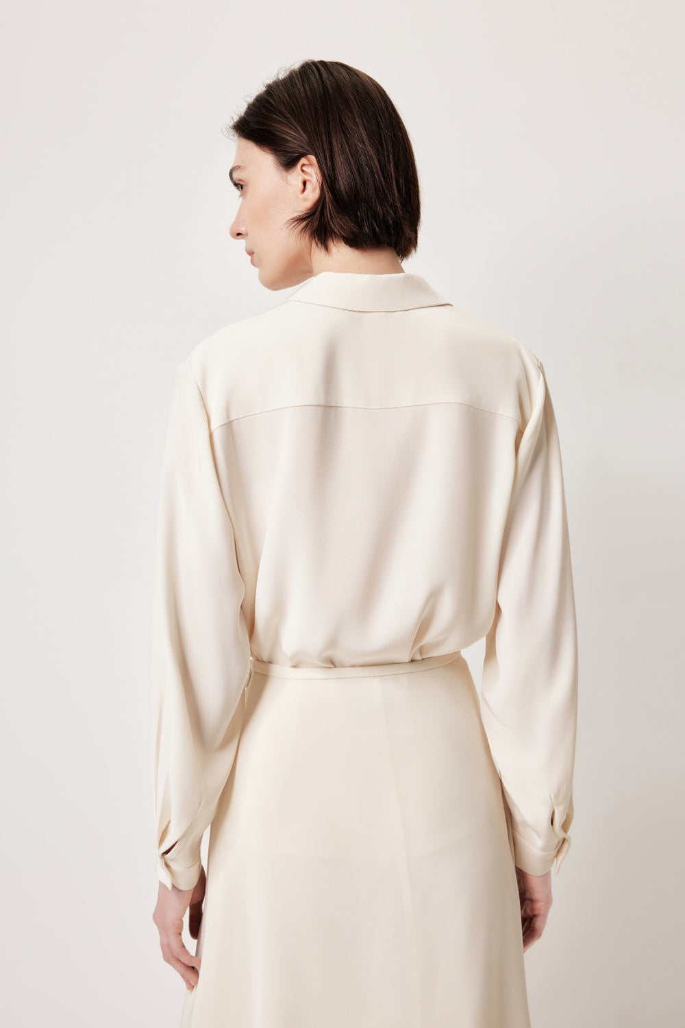 MARYLING Cream Beige Elegant Silhouette Blouses