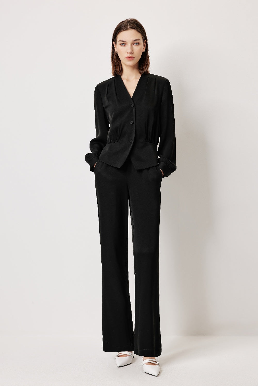 MARYLING Structured Cropped Tops