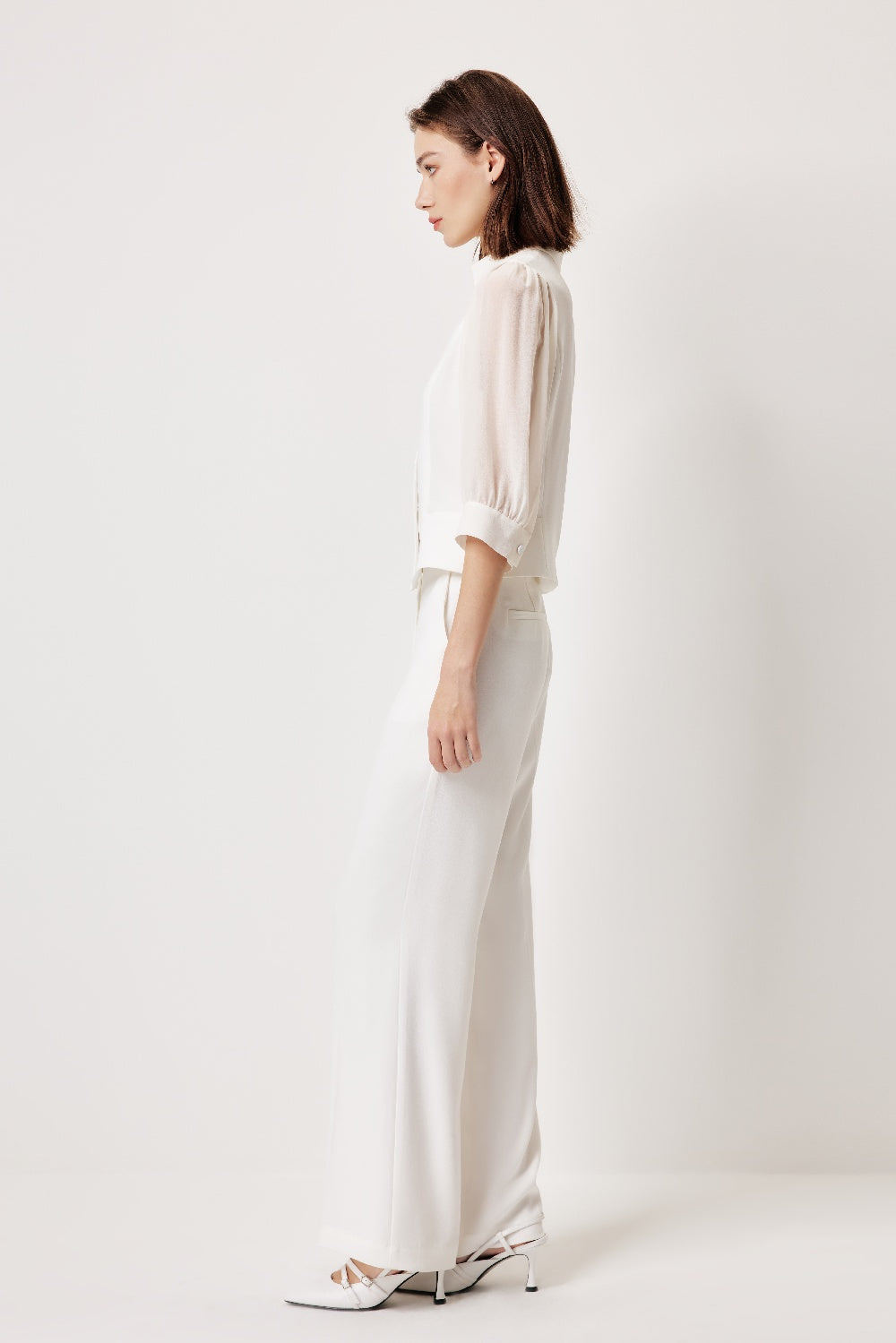 MARYLING Precision-Tailored Wide-Leg Trousers