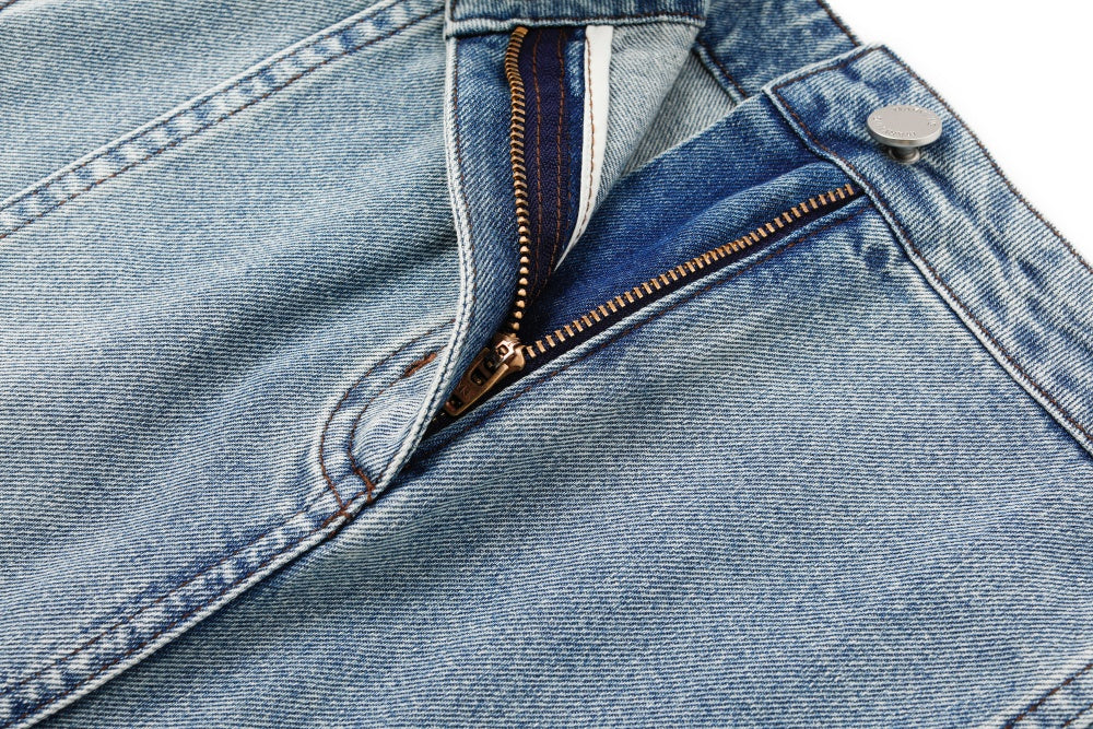 MARYLING Denim Blue Washed Vintage Denim Skirts