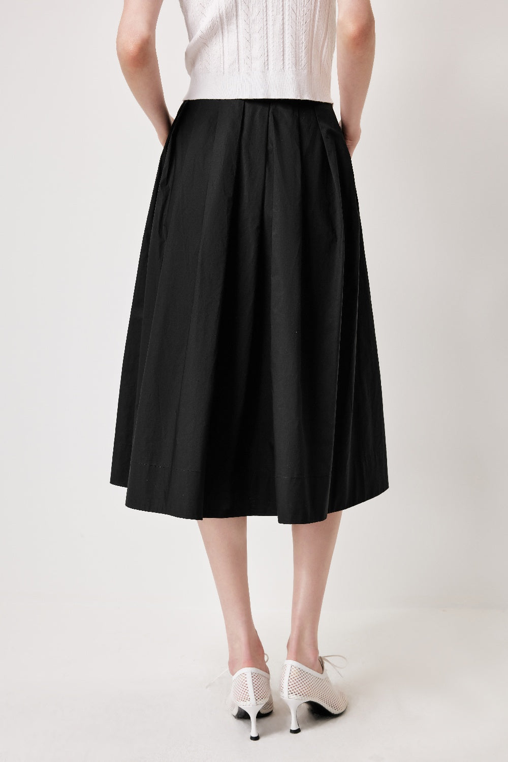MARYLING Black Simple A-Line Skirts
