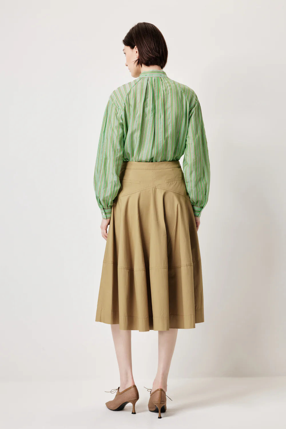 MARYLING 타임리스 스트라이프 블라우스 클래식 디자인