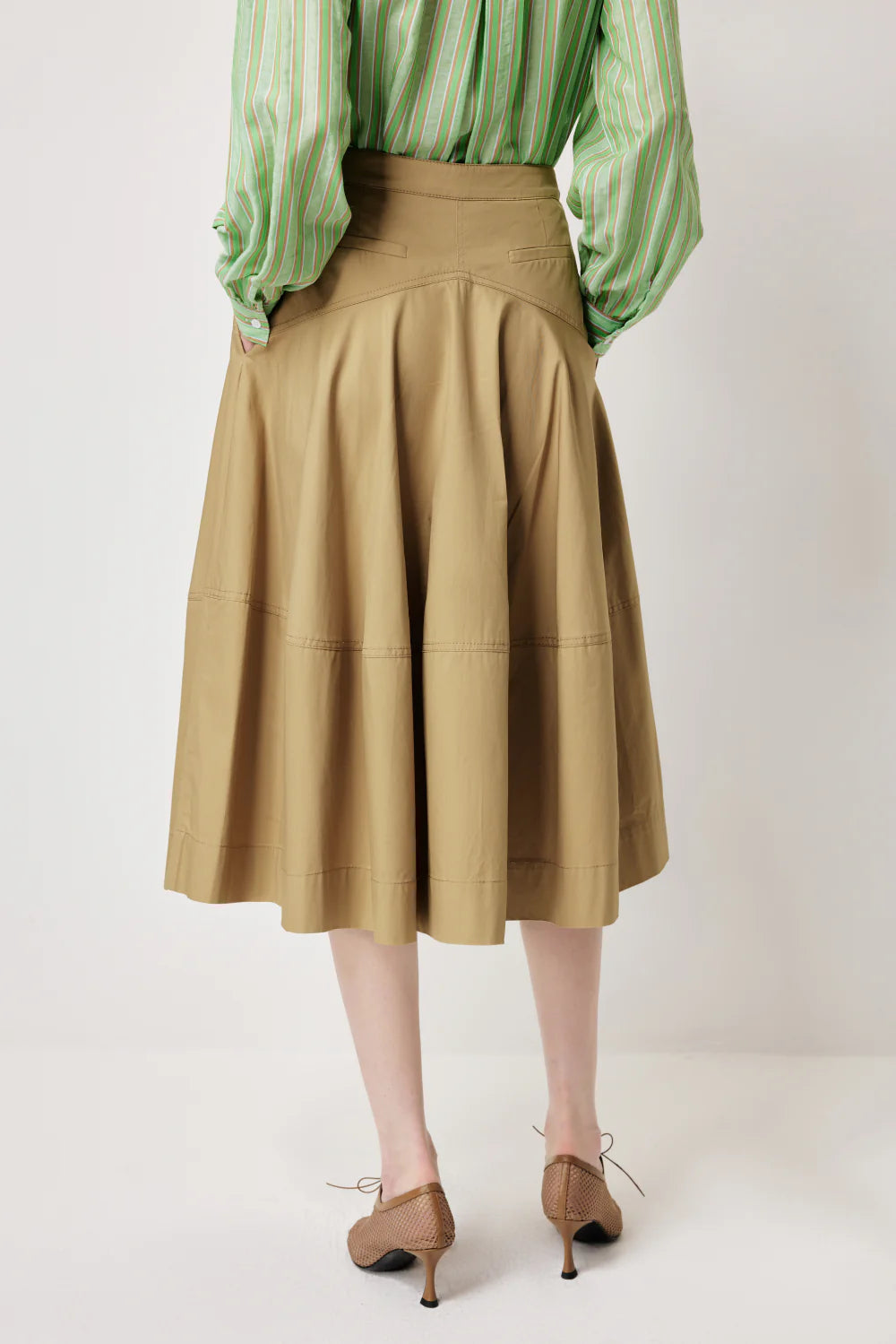 MARYLING Vintage-Inspired Khaki Classic Skirts