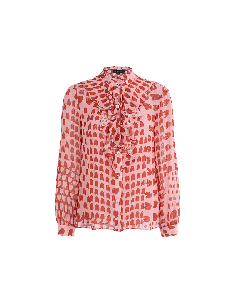 MARYLING Blossom Petal Buttonless Blouses