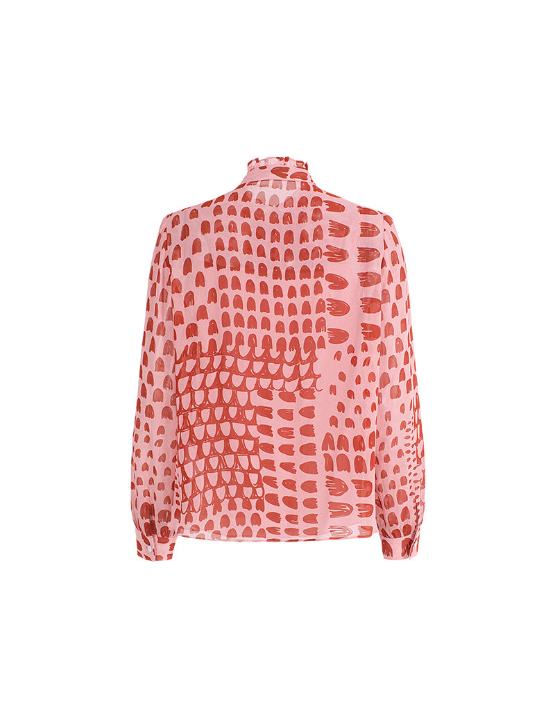 MARYLING Blossom Petal Buttonless Blouses