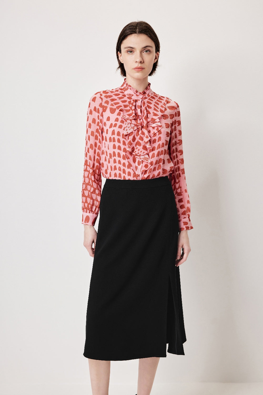 MARYLING Blossom Petal Buttonless Blouses