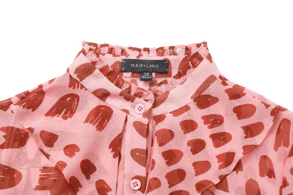 MARYLING Blossom Petal Buttonless Blouses