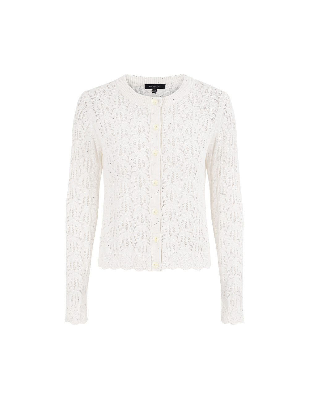 MARYLING White Simple Knit Cardigans