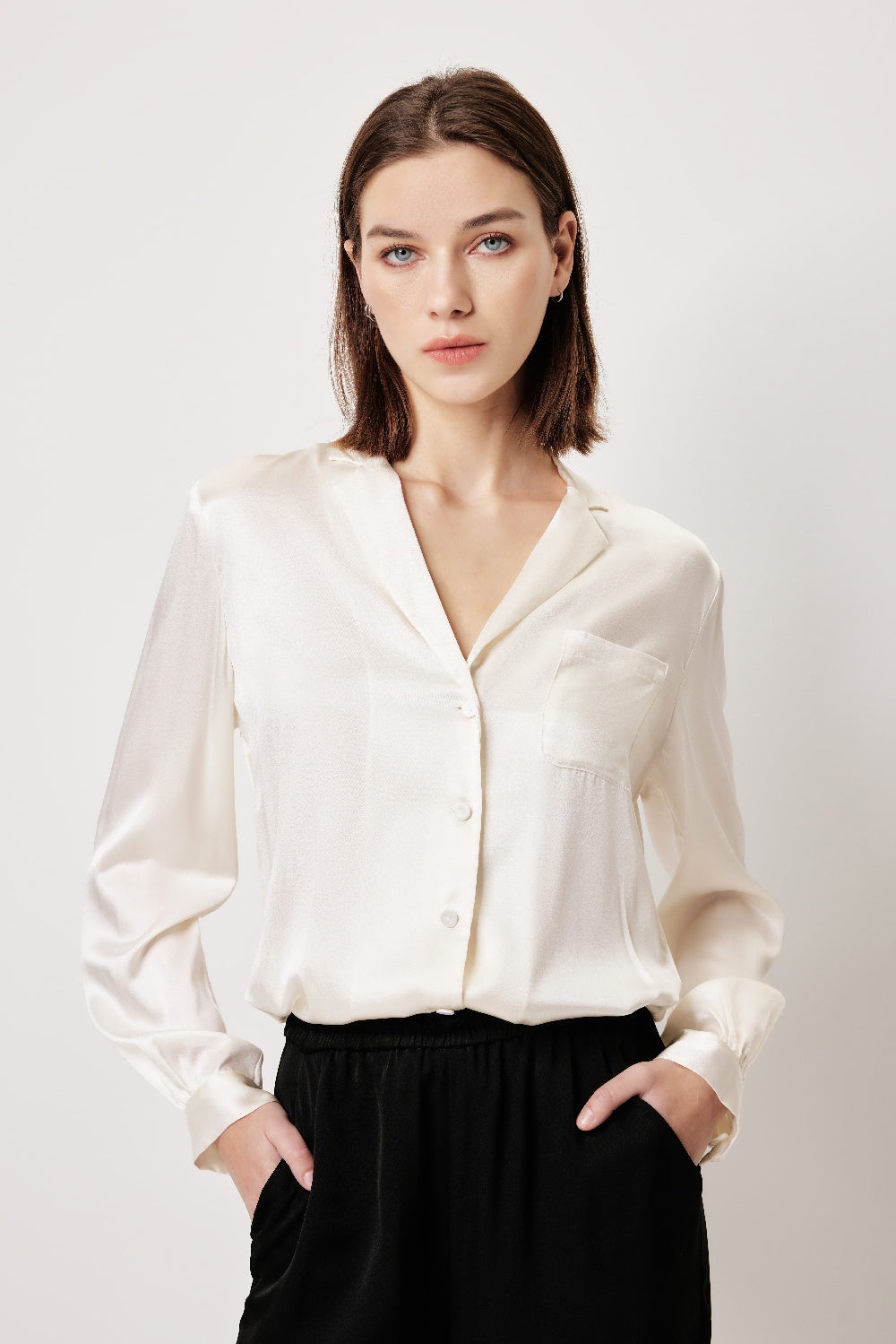 MARYLING Elegant Silhouette Buttonless Blouses