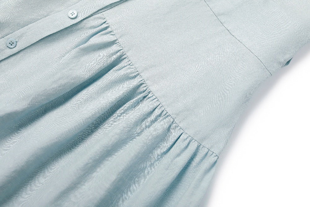 MARYLING Ice Blue Linen Blend Dresses