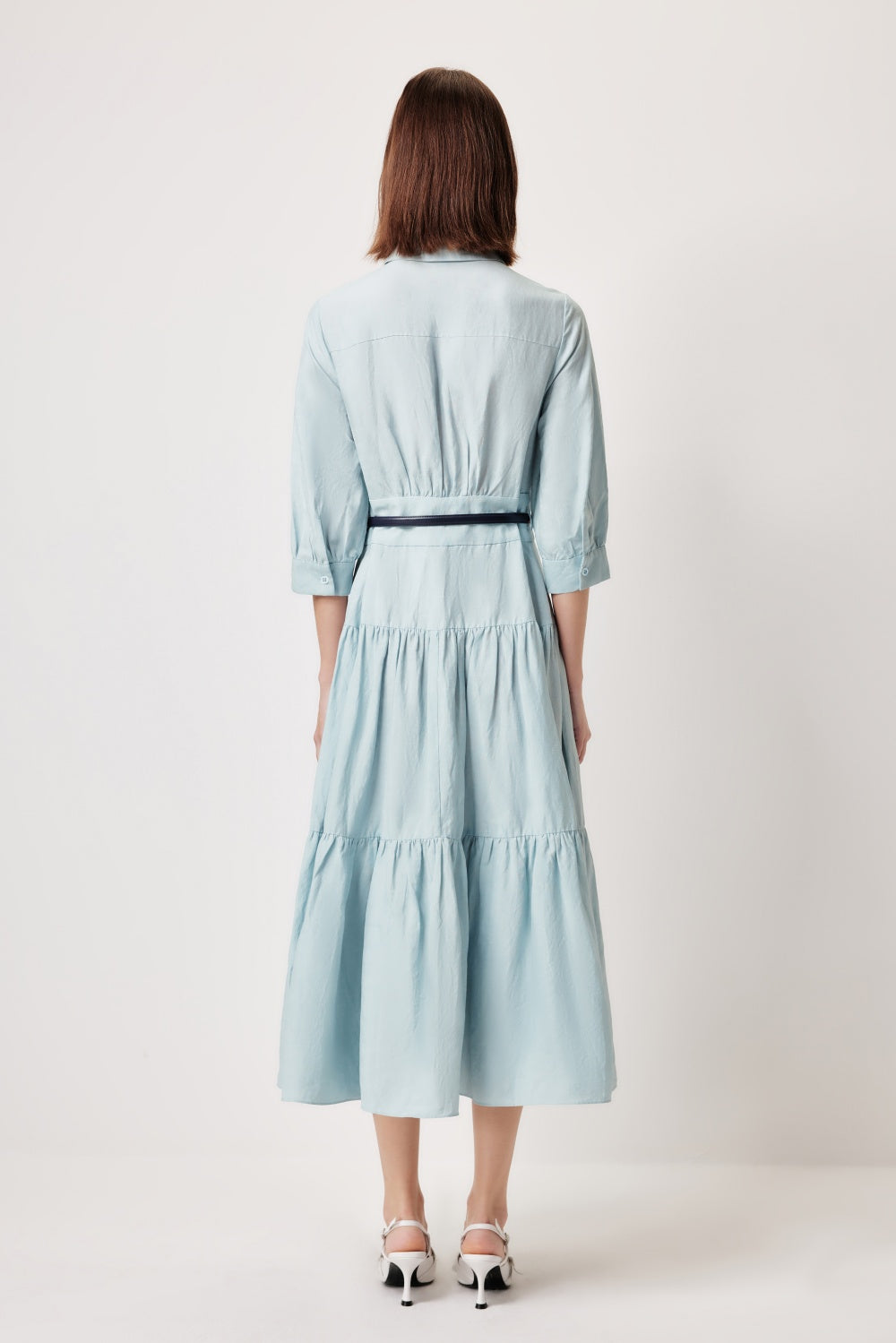 MARYLING Ice Blue Linen Blend Dresses