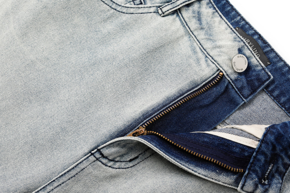 MARYLING Vintage Washed Gradient Jeans