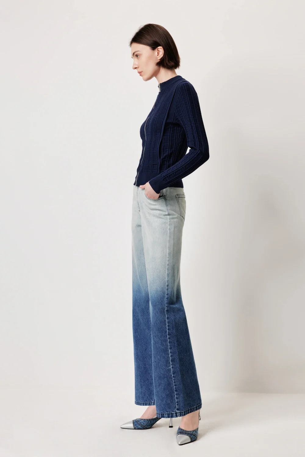 MARYLING Vintage Washed Gradient Jeans
